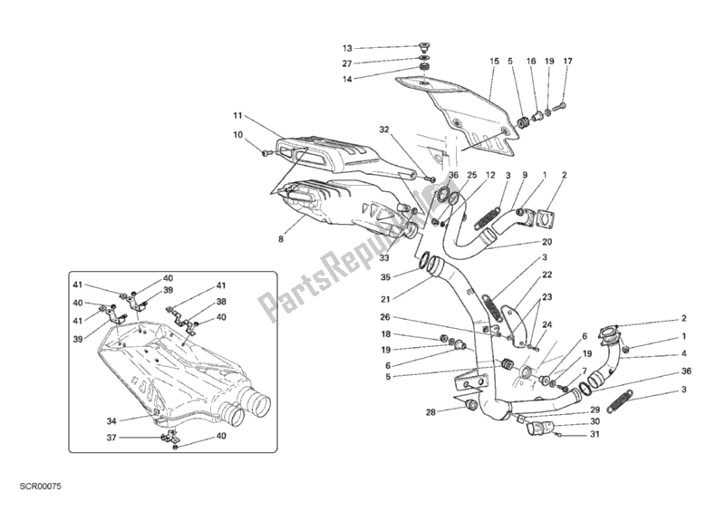 Todas las partes para Sistema De Escape de Ducati Superbike 749 Dark 2006